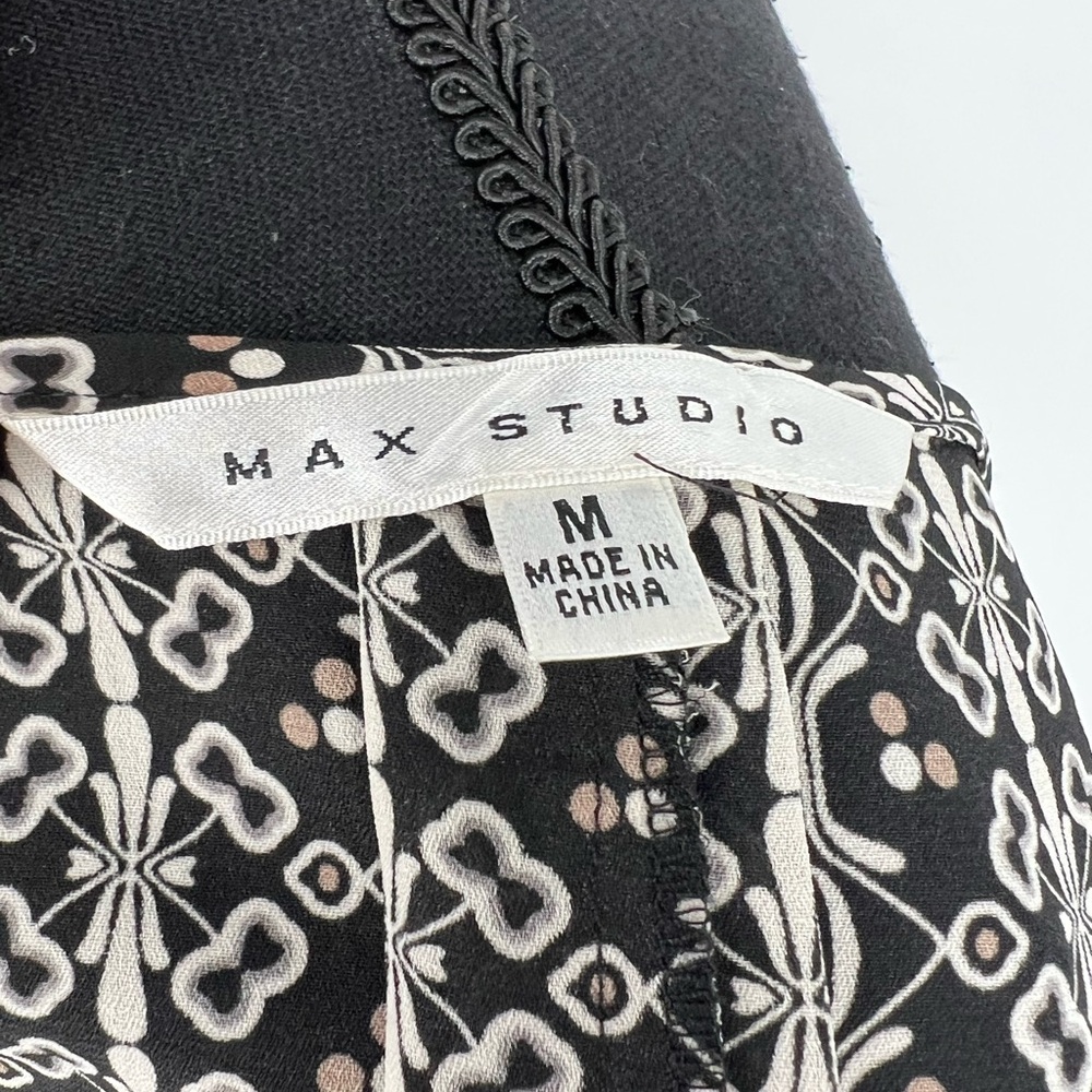 MAX STUDIO BLACK AND TAN SHIFT SLIPON DRESS SOFT AND SILKY - Picture 6 of 8